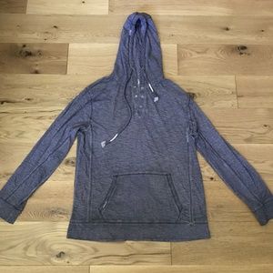 Henley Hoodie BUCKLE BLACK  Slim Fit